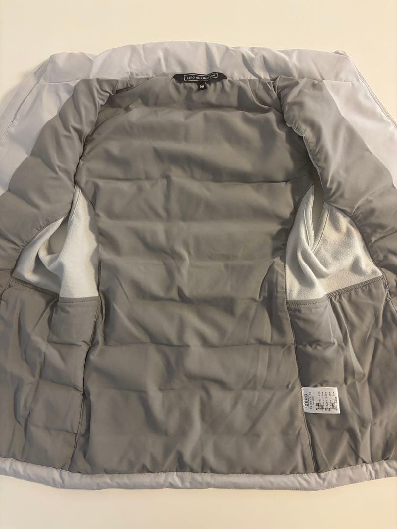 ZERO HALLIBURTON ライトグレー ダウンベスト M