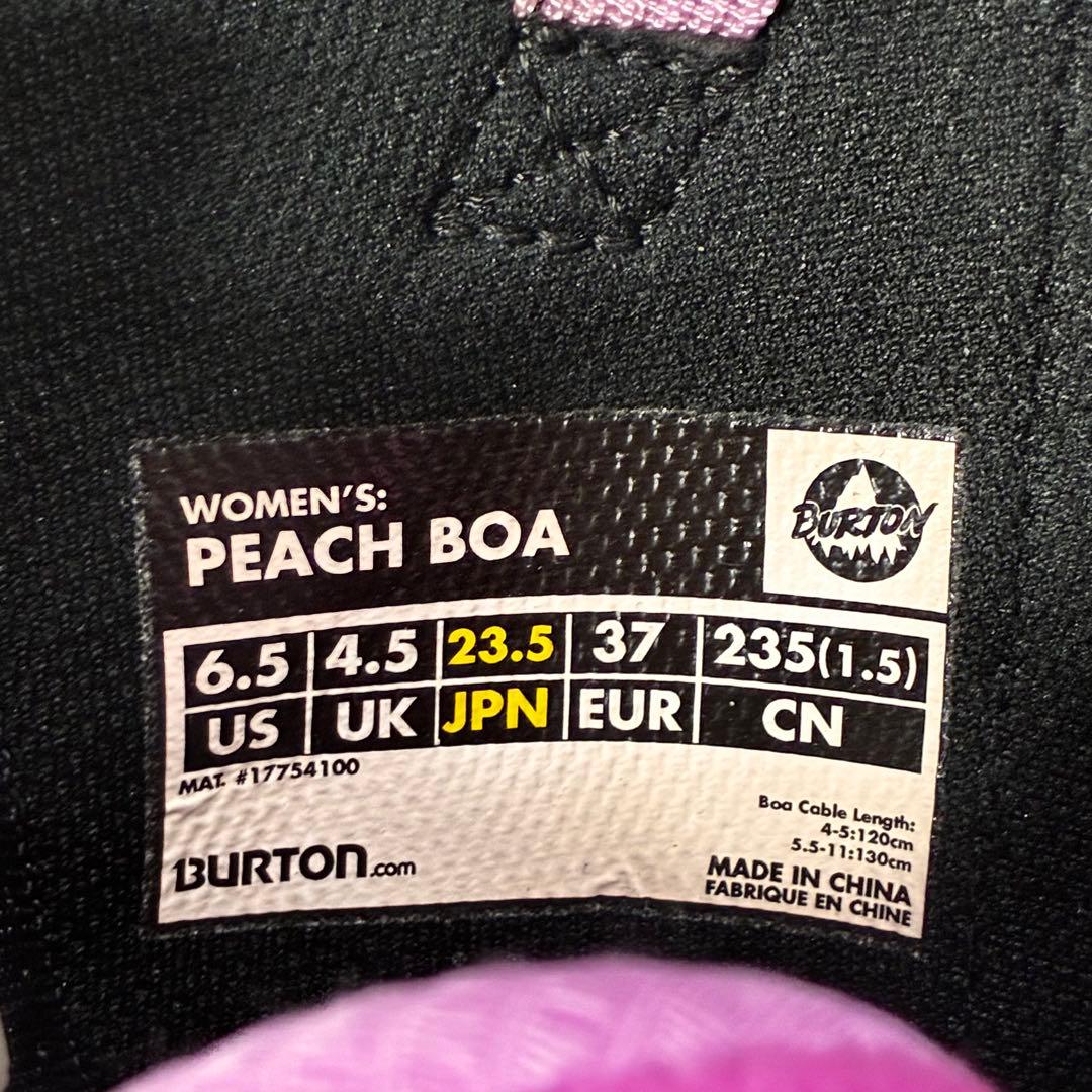 【極美品！】Burton PEACH BOA スノーボードブーツ 23.5cm