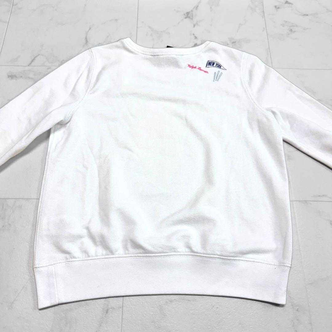 ラルフローレン ポロベア スウェット トレーナー ホワイト プルオーバー テリー