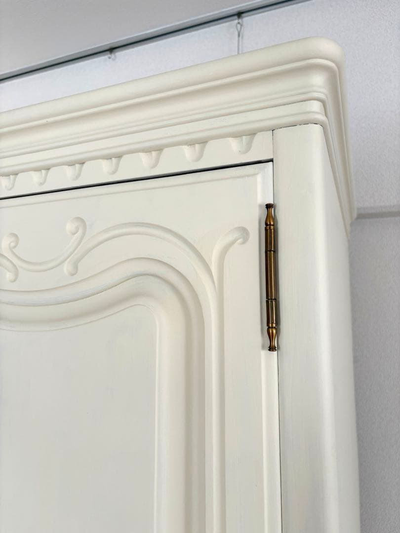 s*s様 【リメイク家具】洋風 婚礼タンス 姿見付き オフホワイト ミルクペイン