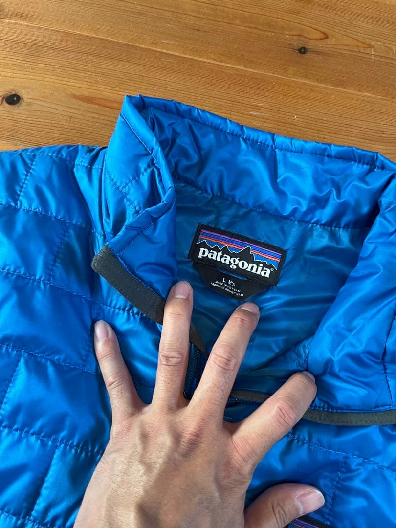 パタゴニア　ナノパフジャケット　プリマロフト　L ブルーpatagonia
