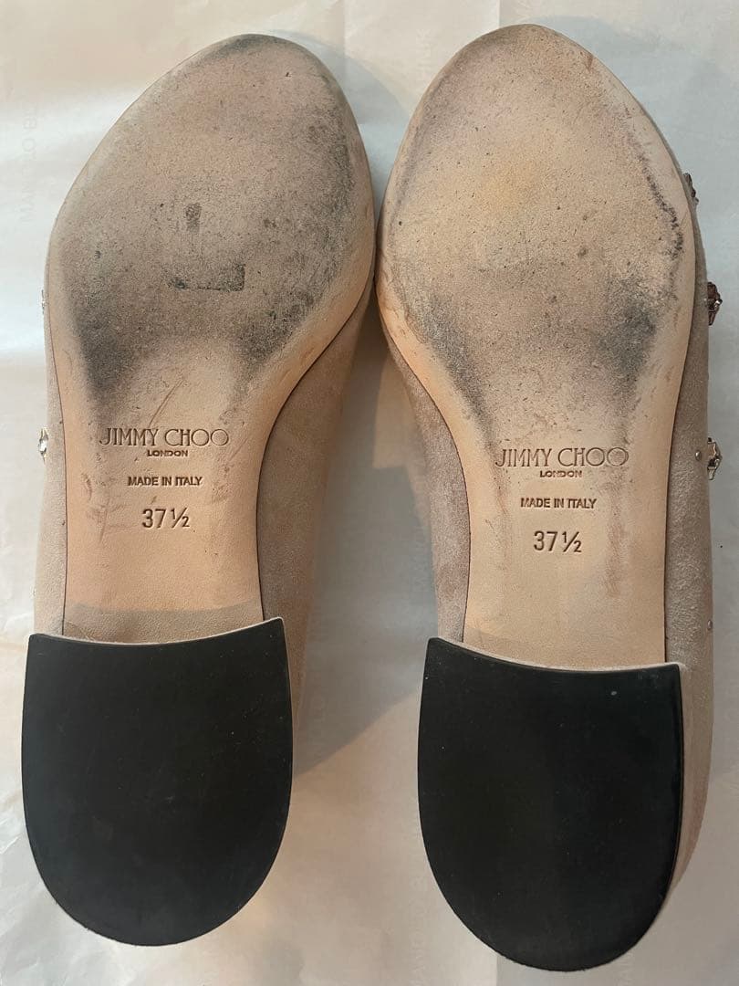 JIMMY CHOO ベージュ フラットシューズ 37½