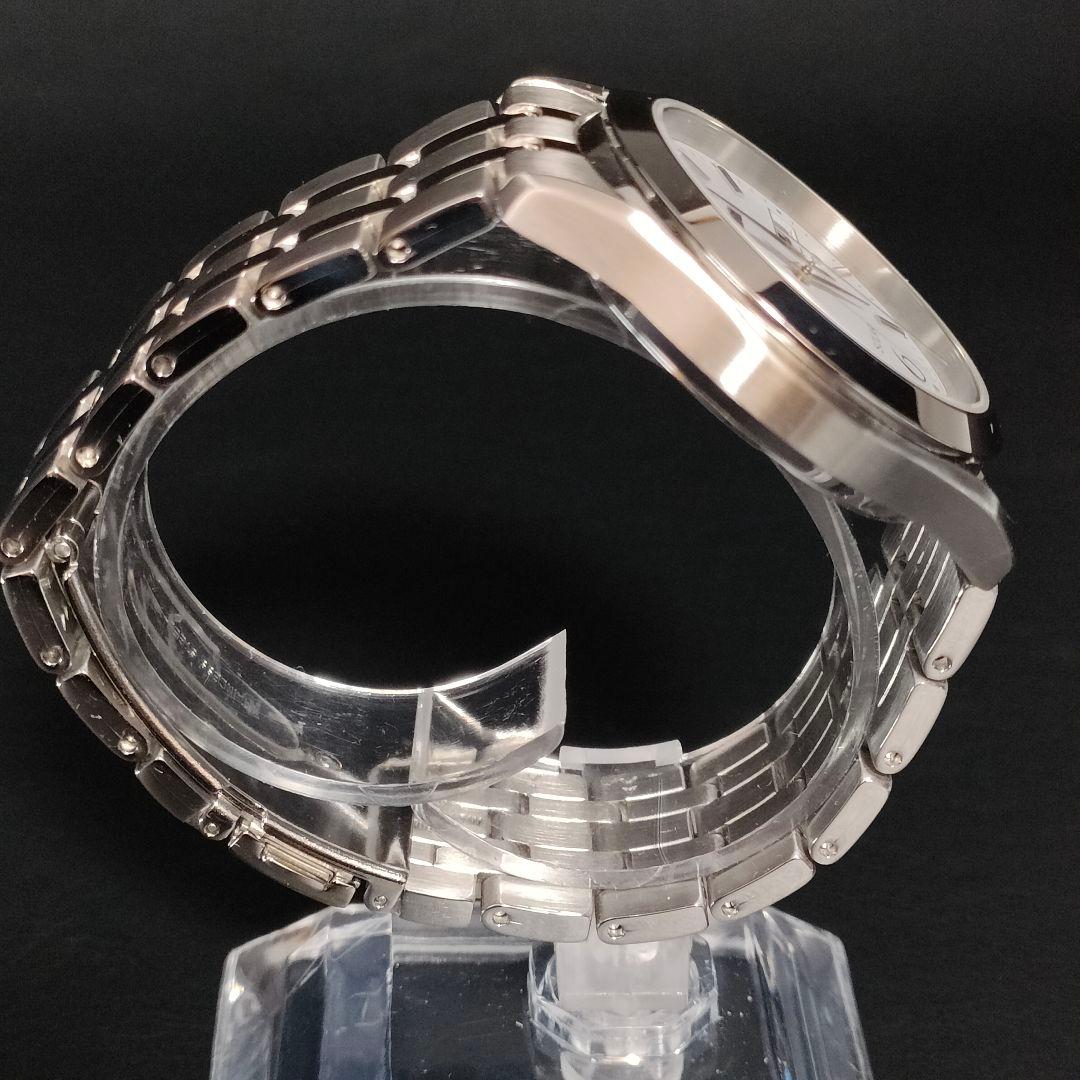 美品　SEIKO　セイコー　ホワイト　シルバー　ソーラー　メンズ　スピリット