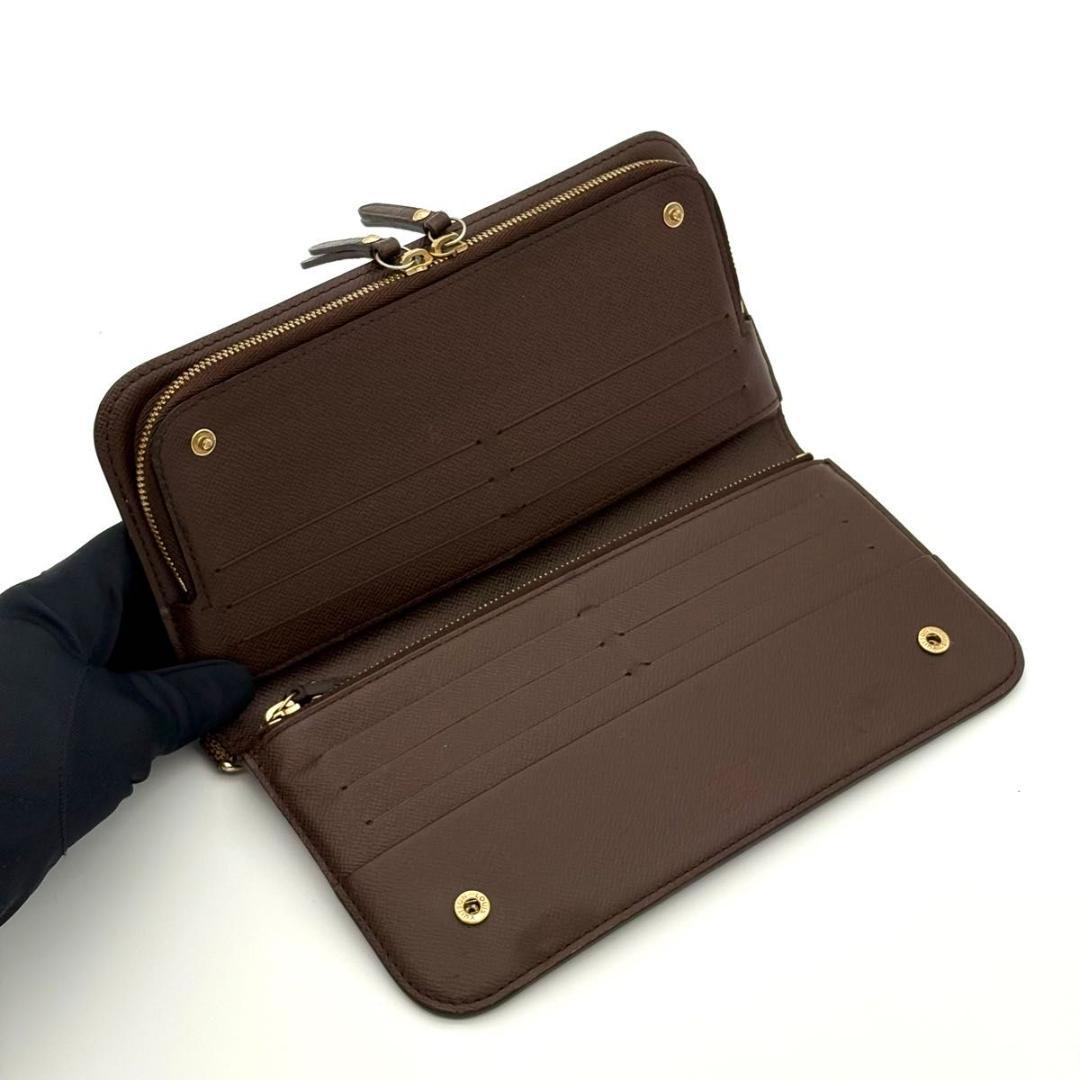 ルイヴィトン 長財布 ダミエ エベヌ ポルトフォイユ アンソリット 2186