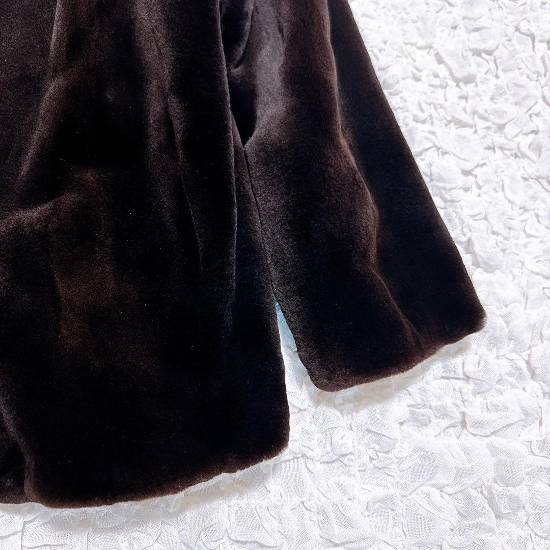 サガミンクロイヤル　ファーコート　ショート丈　銀サガ　シェアードミンク　eff