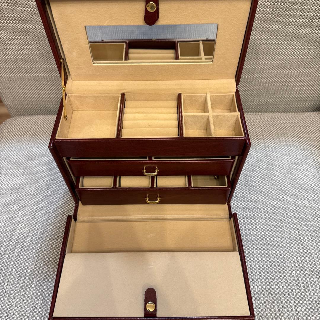 タサキ　レザージュエリーボックス　宝石箱　田崎真珠