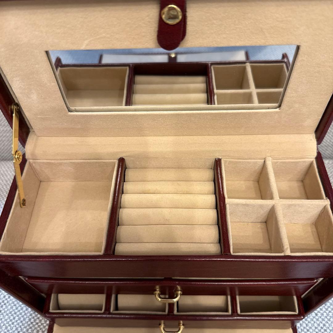 タサキ　レザージュエリーボックス　宝石箱　田崎真珠