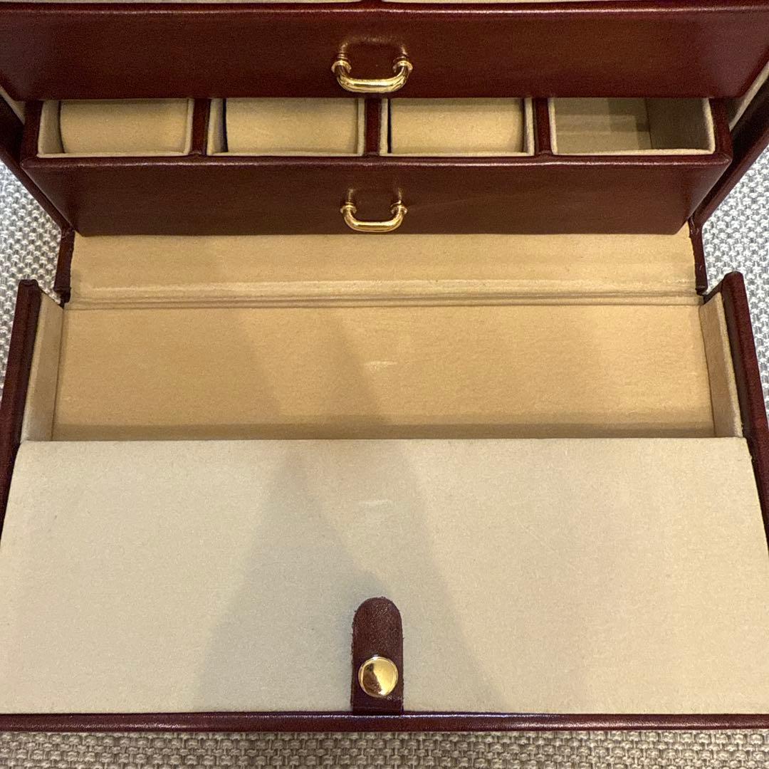 タサキ　レザージュエリーボックス　宝石箱　田崎真珠