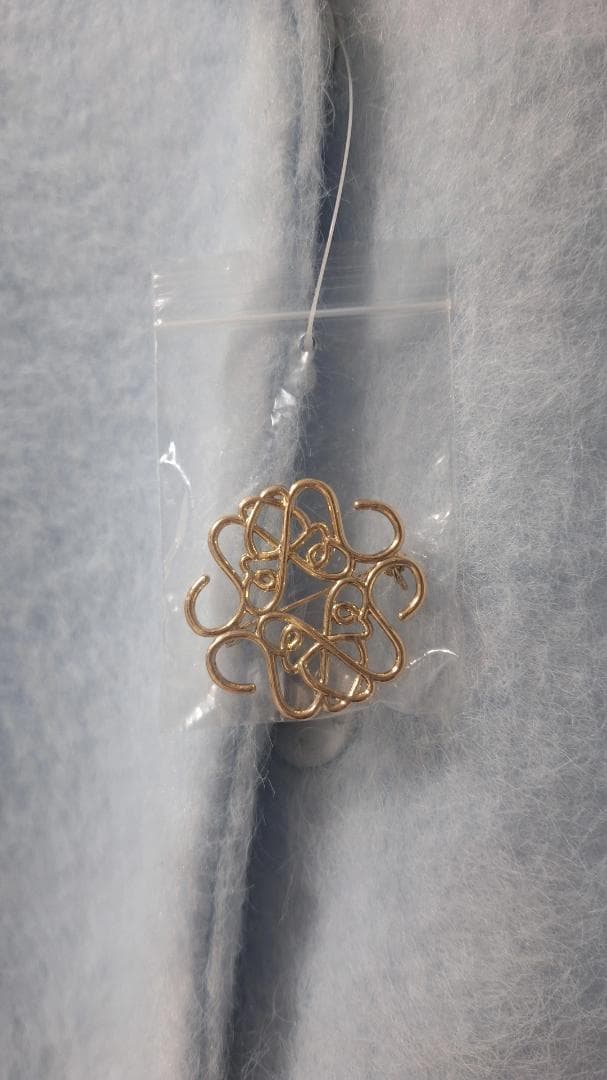 SNIDEL　ブローチ付きジャギーロングコート