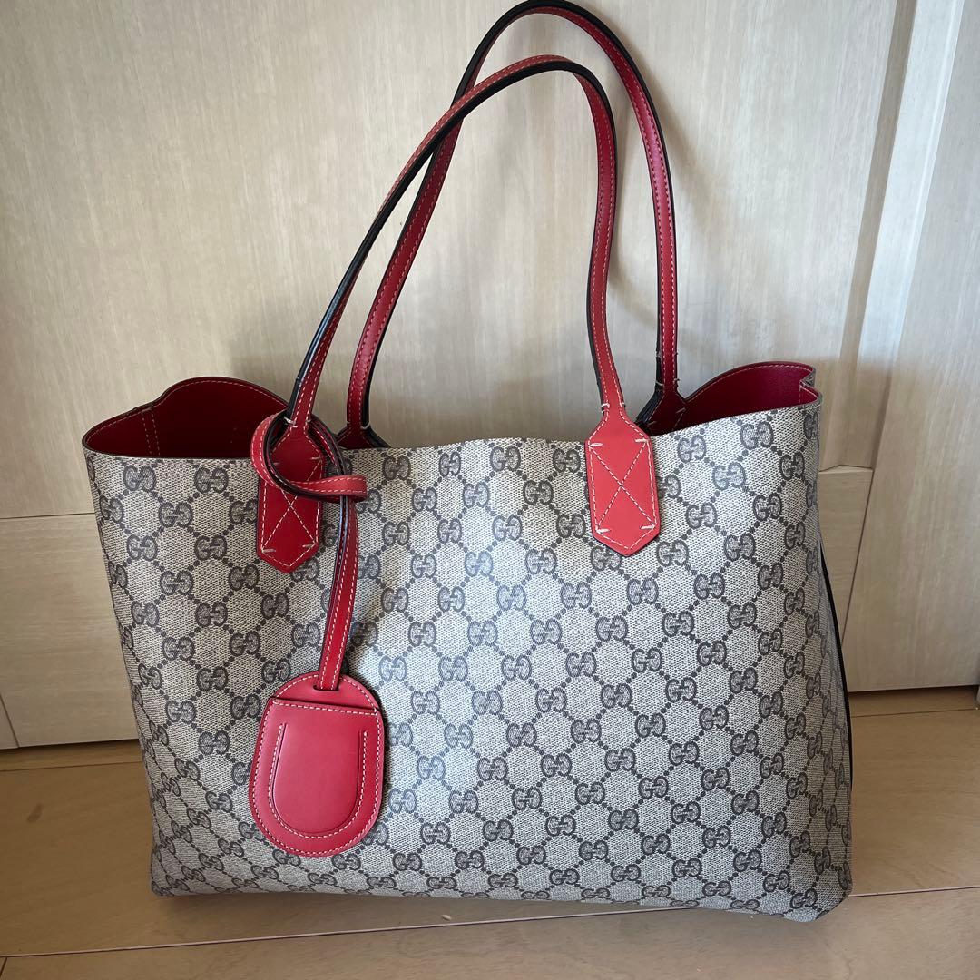 GUCCI ショルダーバッグ ベージュ/レッド