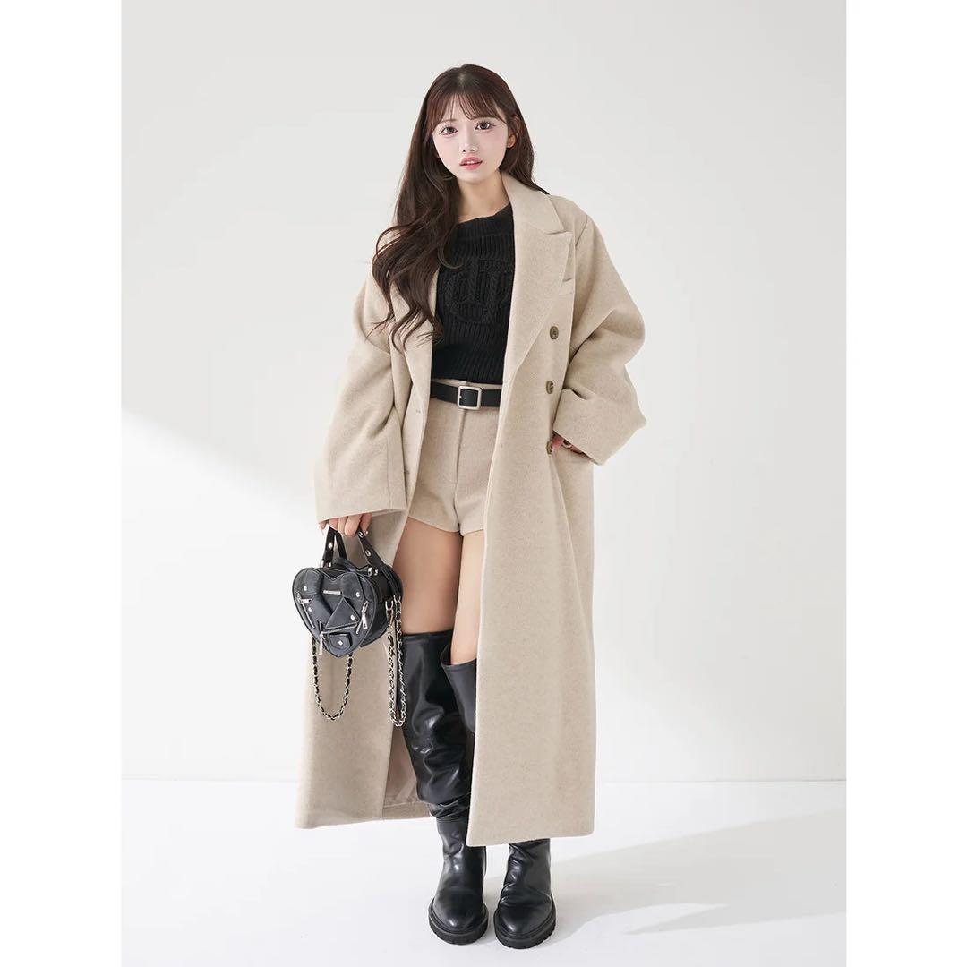 新品タグ付き ダーリッチ メルトンミドルショートパンツ ベージュ S