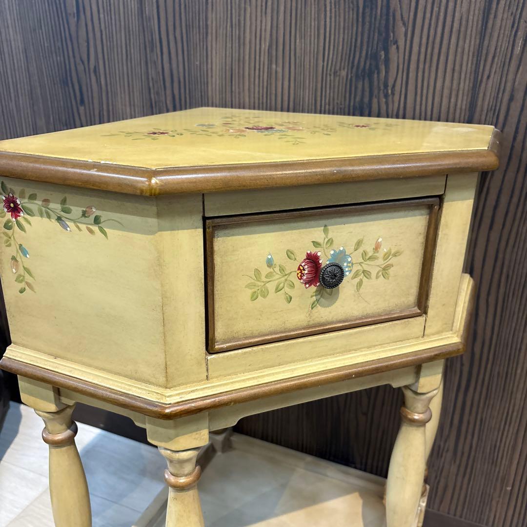 アンティーク　電話台　コーナー　ラック