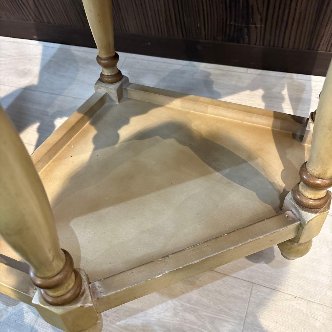 アンティーク　電話台　コーナー　ラック