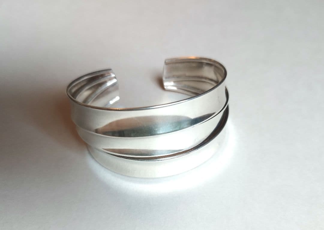 Italy イタリア ヴィンテージ シルバー ブレスレット バングル ボーンカフ