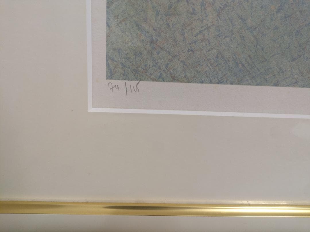 アンドレ・ブーリエ 「港のきらめき」 リトグラフ 74/115 限定115 真作