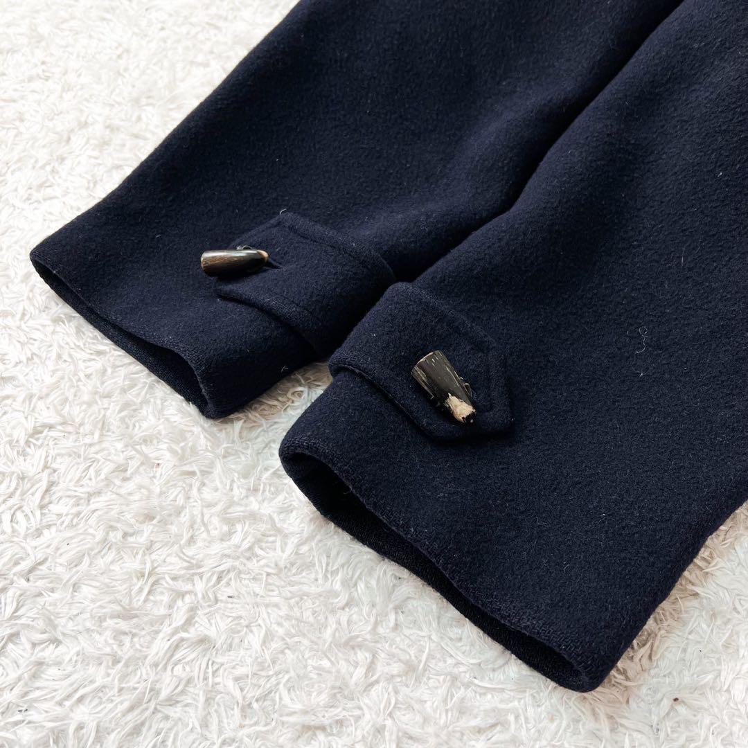 【希少】バーバリー ダッフルコート XLサイズ ノバチェック トグル ウール 紺