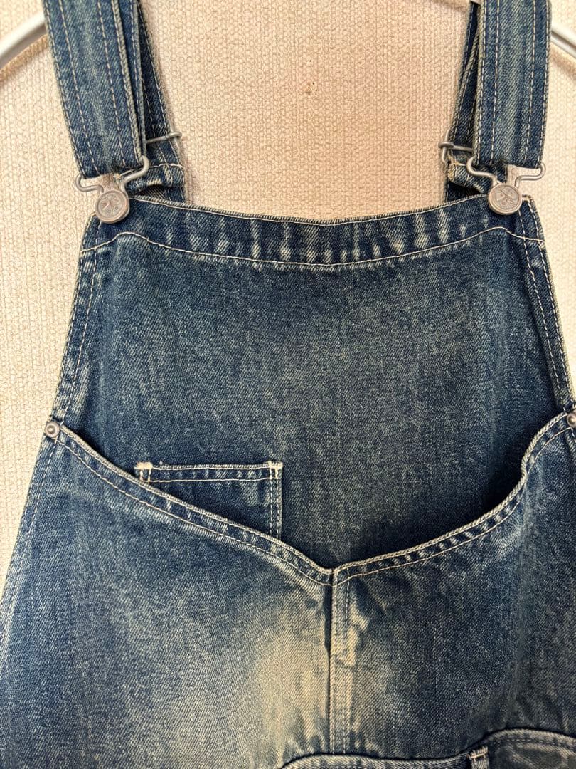 ミナペルホネン　ブルーデニムロングジャンパースカート