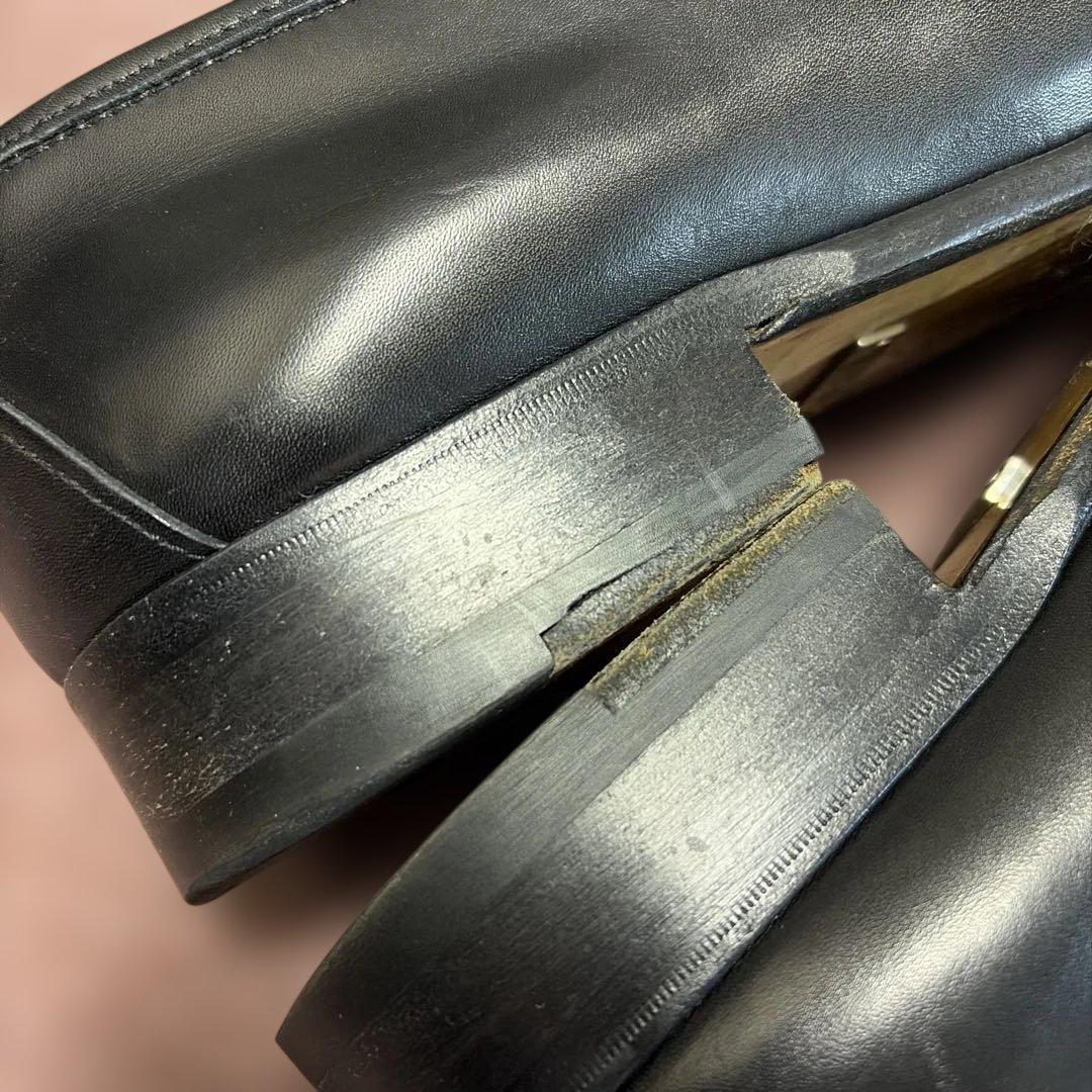 GUCCI ブラック ローファー 約27.0センチ　　　42E