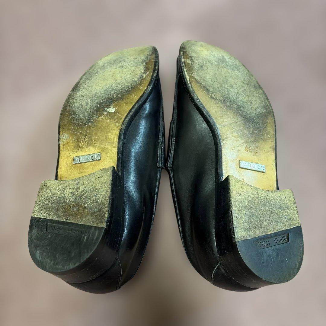 GUCCI ブラック ローファー 約27.0センチ　　　42E