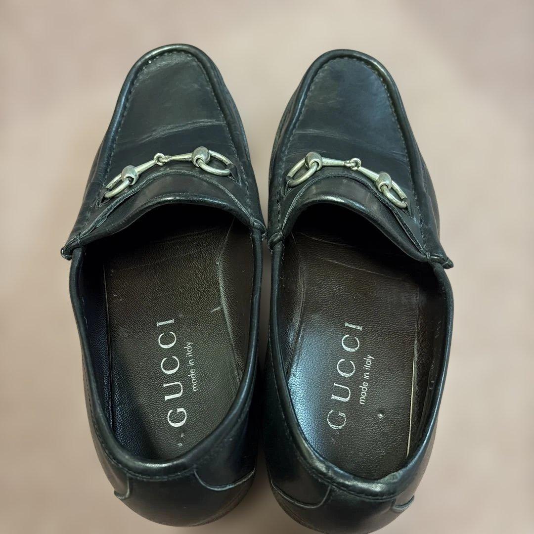 GUCCI ブラック ローファー 約27.0センチ　　　42E