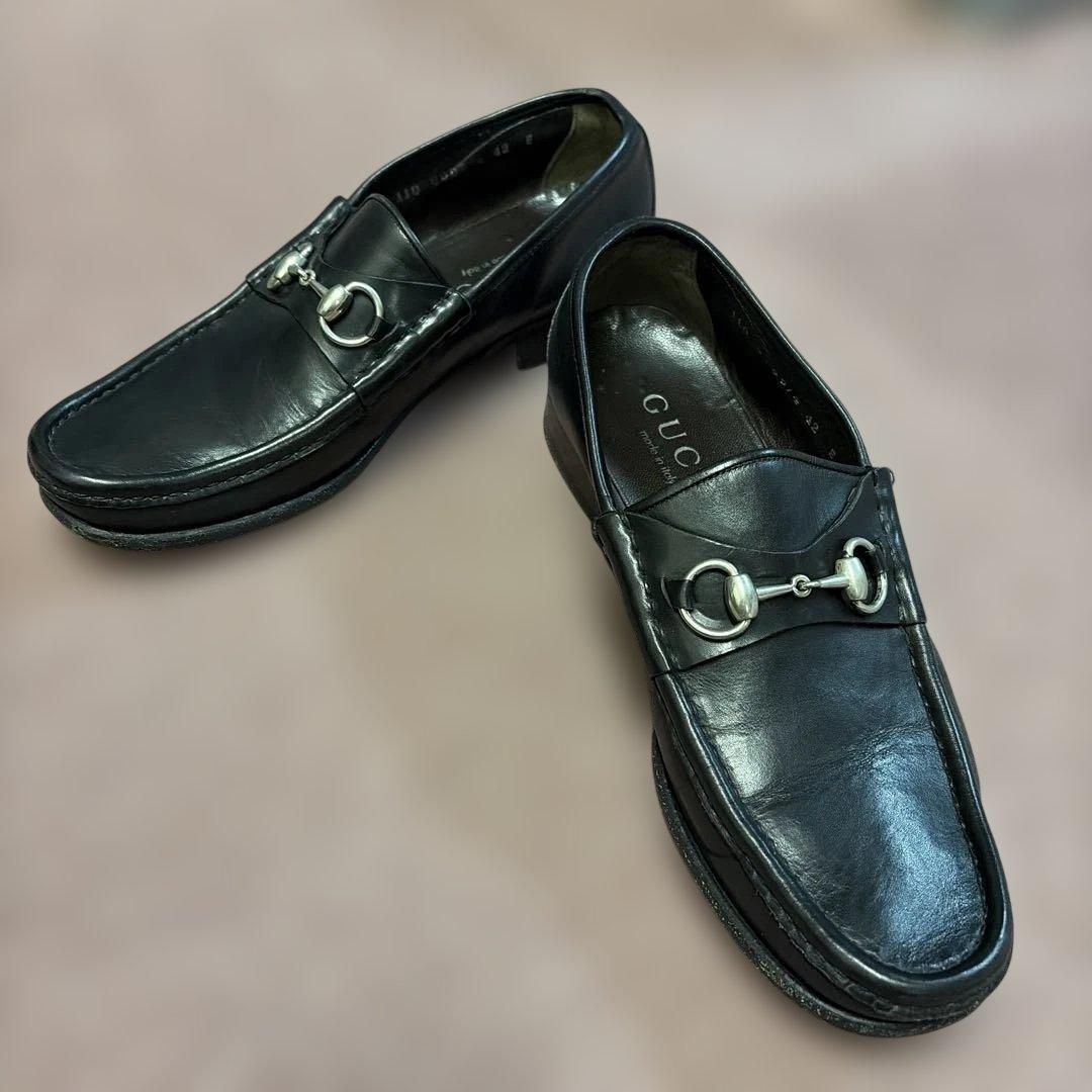 GUCCI ブラック ローファー 約27.0センチ　　　42E