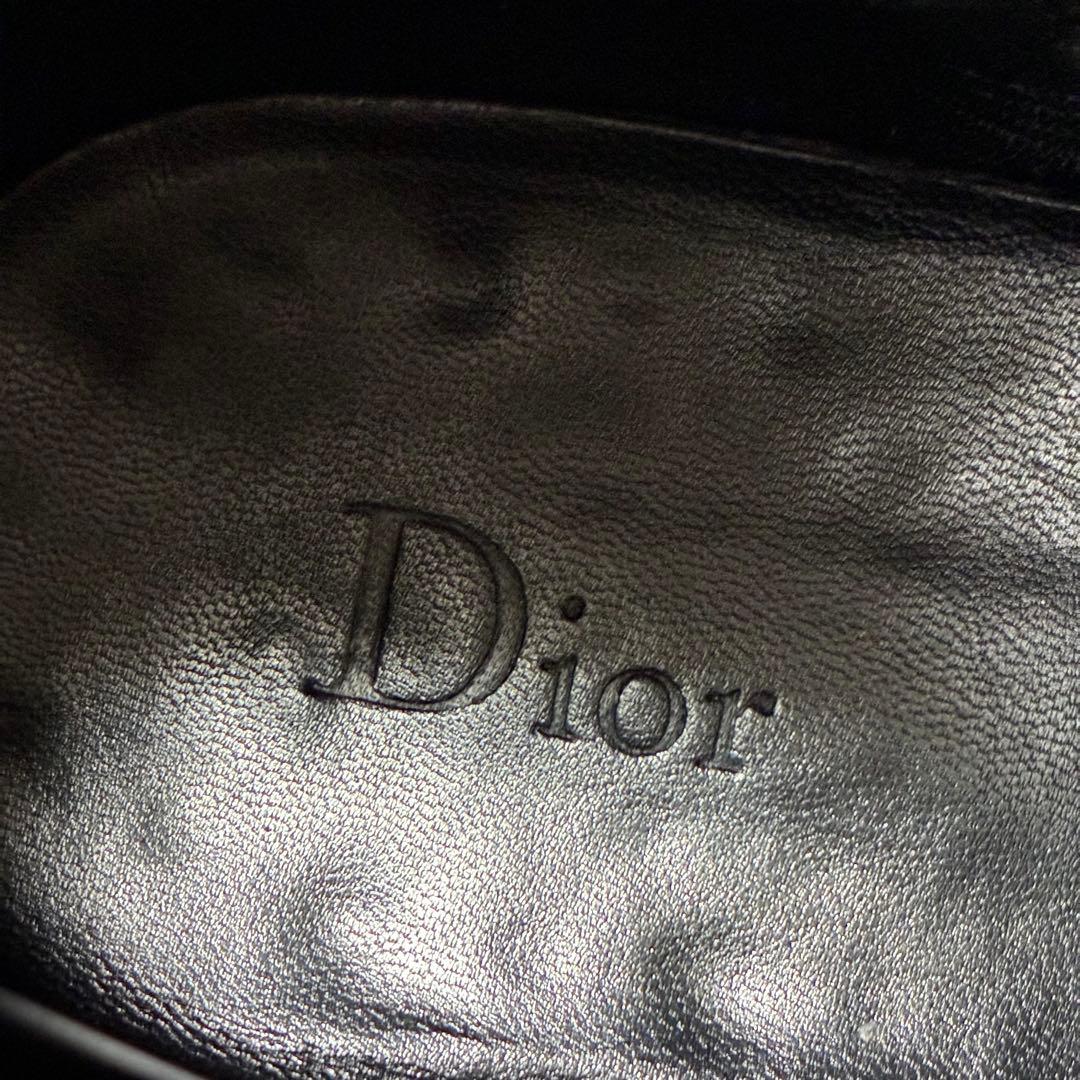【美品】Dior HOMME 本革 サイドジップ ショートブーツ BLACK