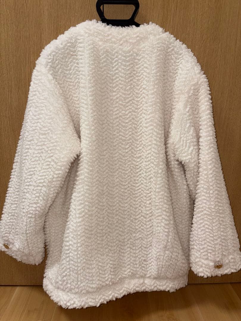 dazzlin ダズリンボアフレンチブルゾン オフホワイト