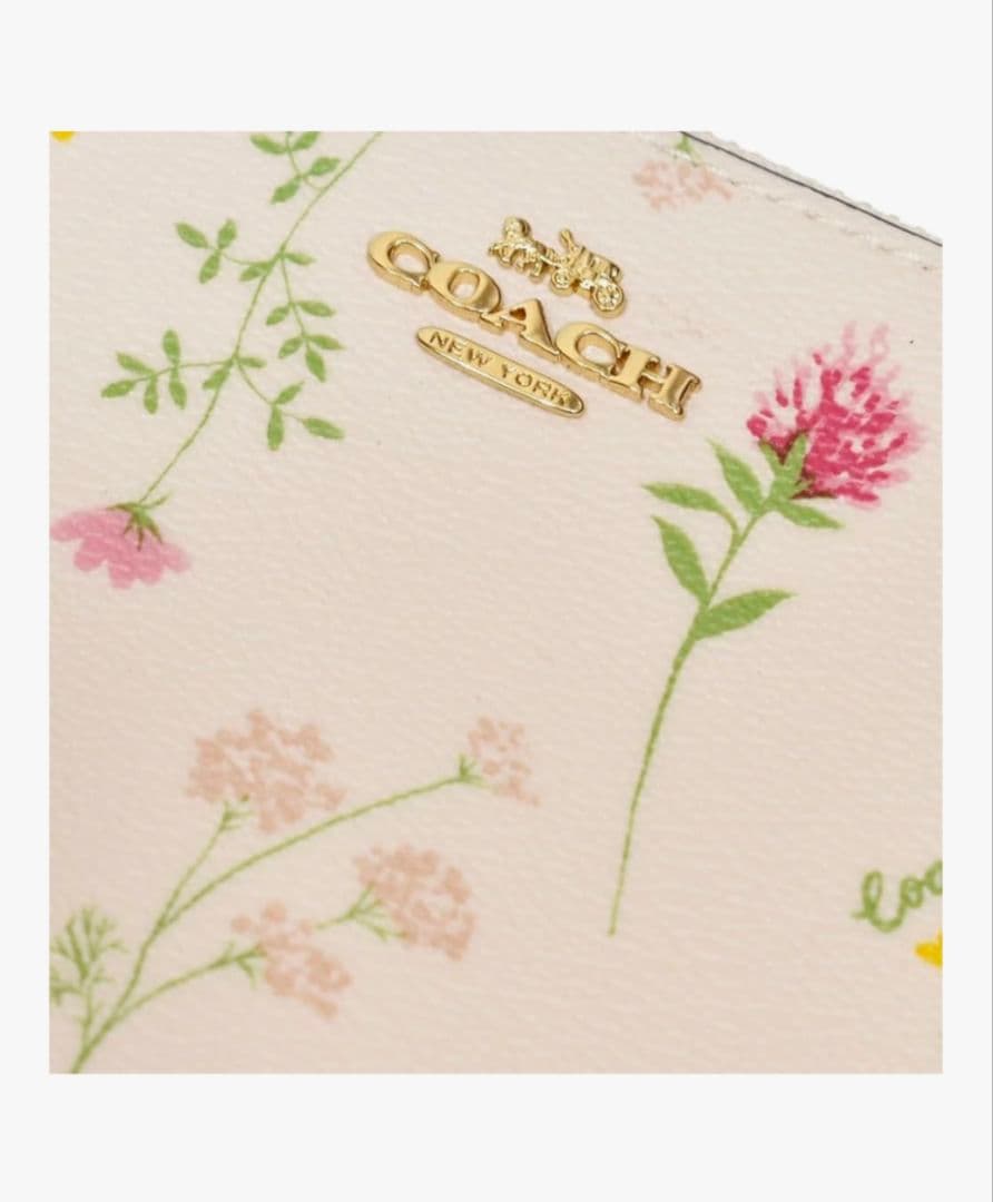 COACH 花柄レザー長財布 並行輸入品:アウトレット品