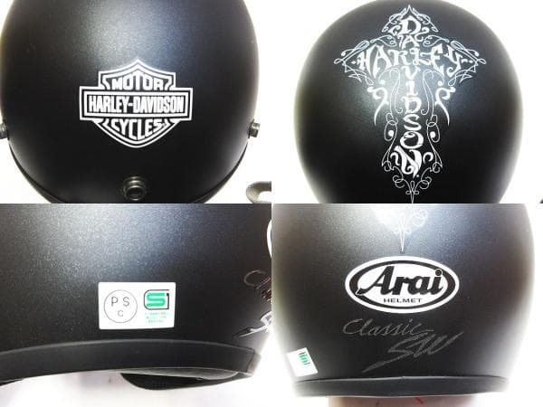 天*命様 ハーレーダビッドソン クロス・グラフィック3/4ヘルメット Lサイズ