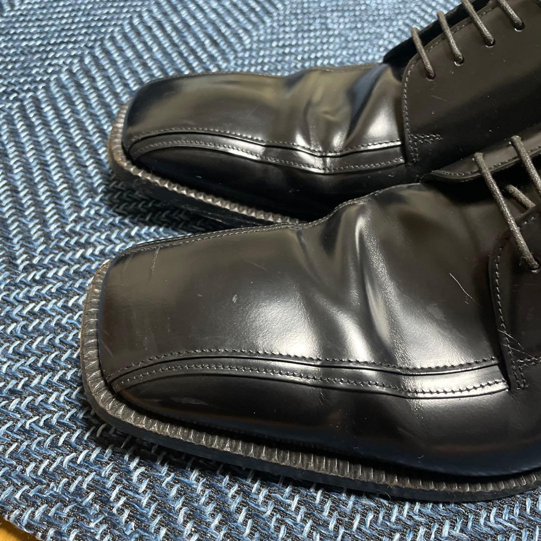 プラダ黒いドレスシューズ スクエアトゥ