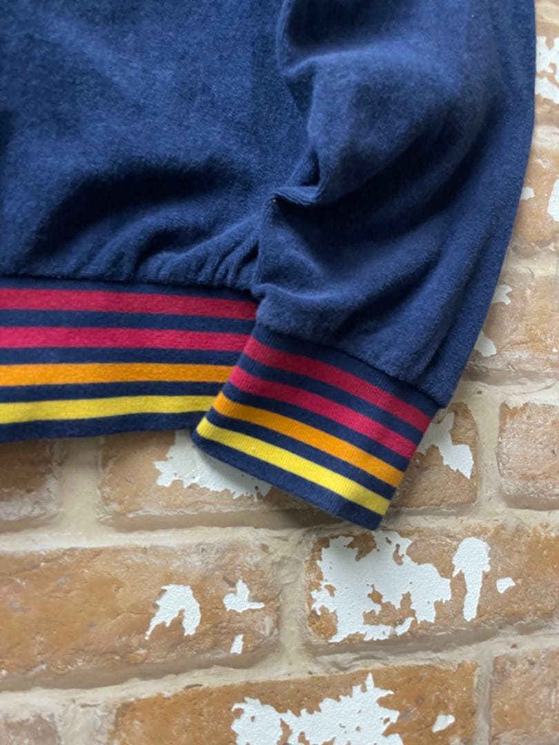 00s NIKE ナイキ　トラックジャケット　パイル地　y2k ネイビー　刺繍