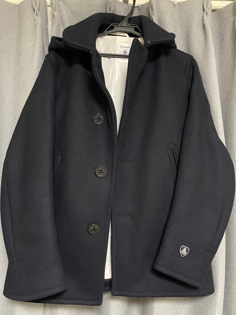美品　ORCIVAL オーチバル　メルトン フード付きシングルコート　サイズ3
