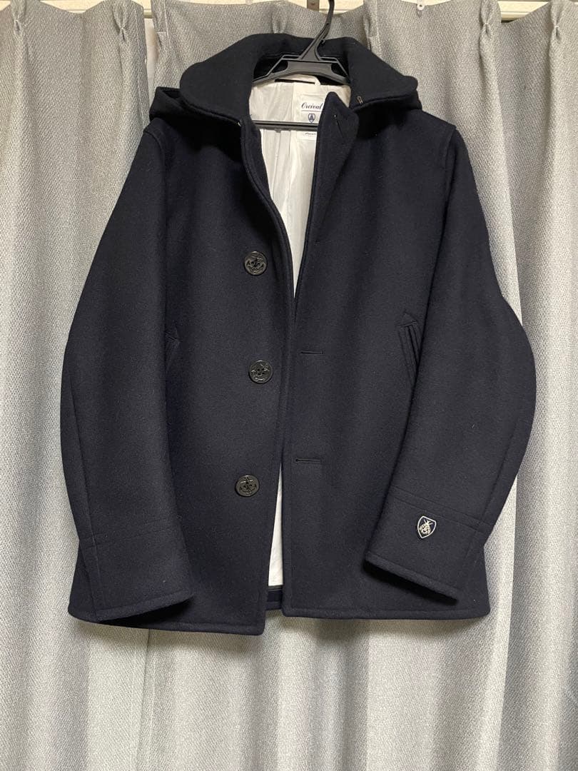 美品　ORCIVAL オーチバル　メルトン フード付きシングルコート　サイズ3