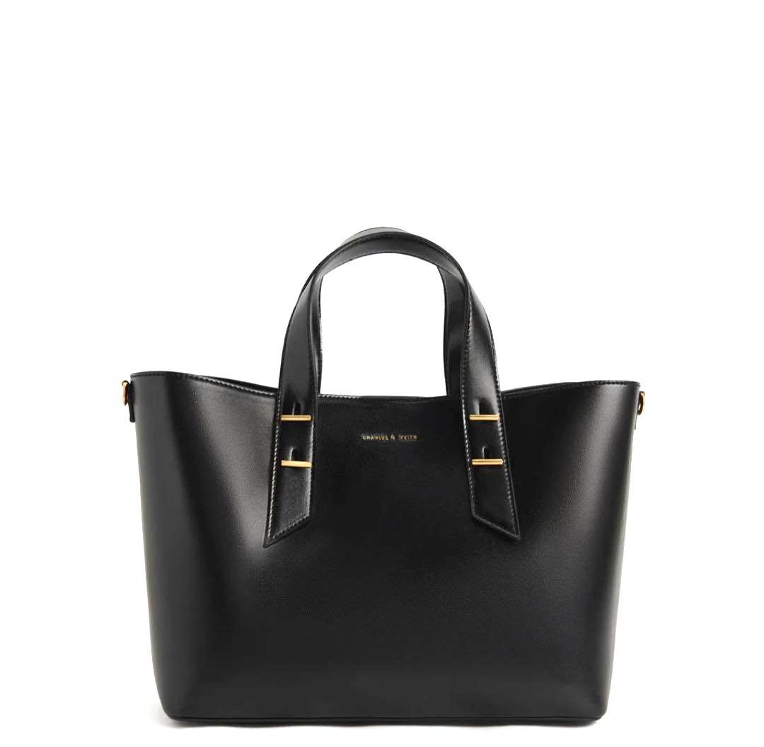 CHARLES & KEITH ブラック トートバッグ　極美品