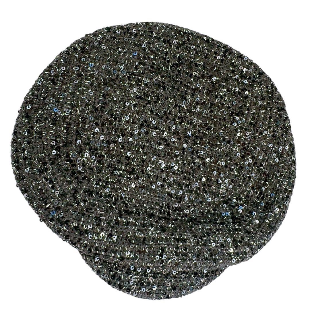 【極美品】D&G ドルチェ＆ガッバーナ キャスケット S グレイ系 スパンコール