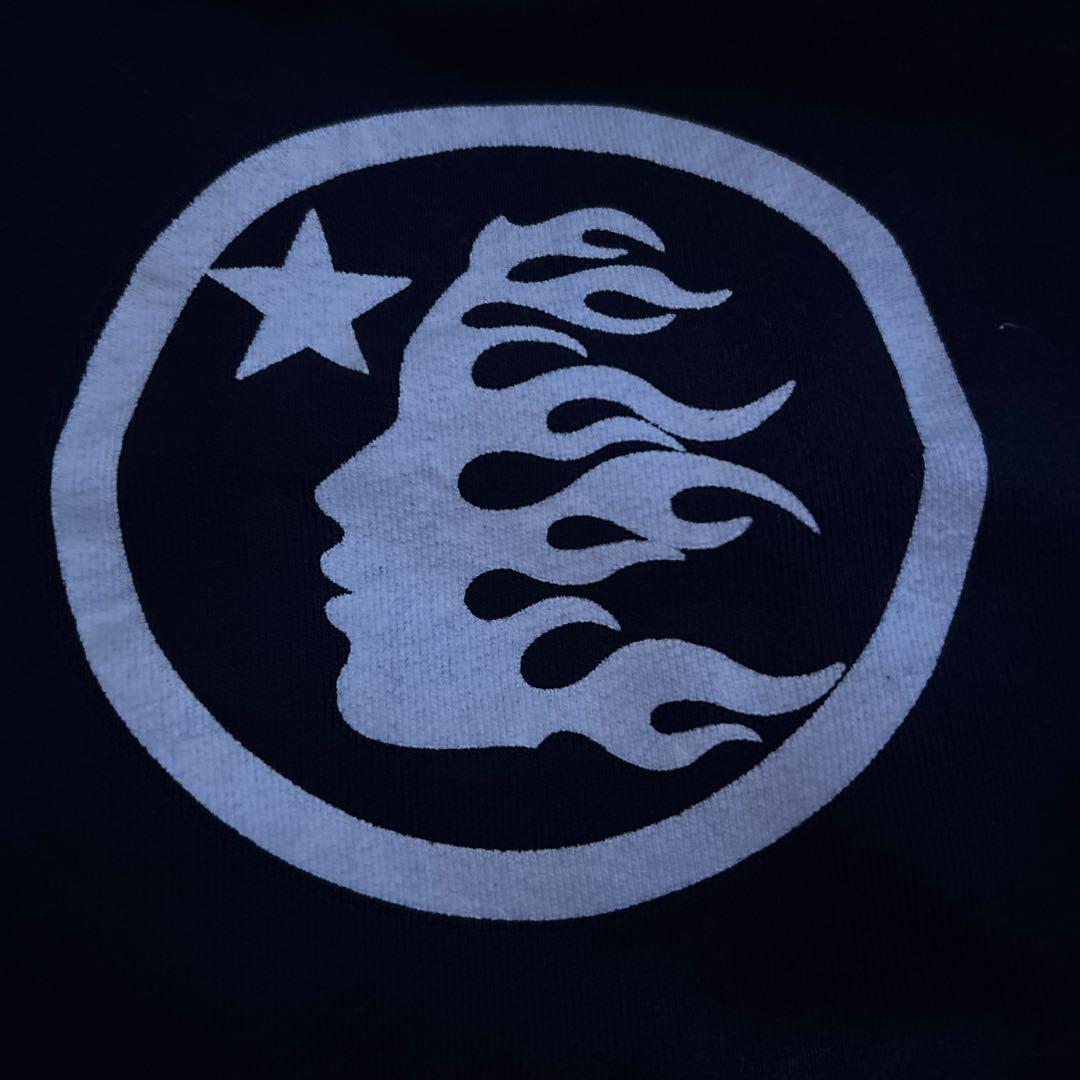 HELlSTARグラフィックパンツ ブラック　フレア　drip