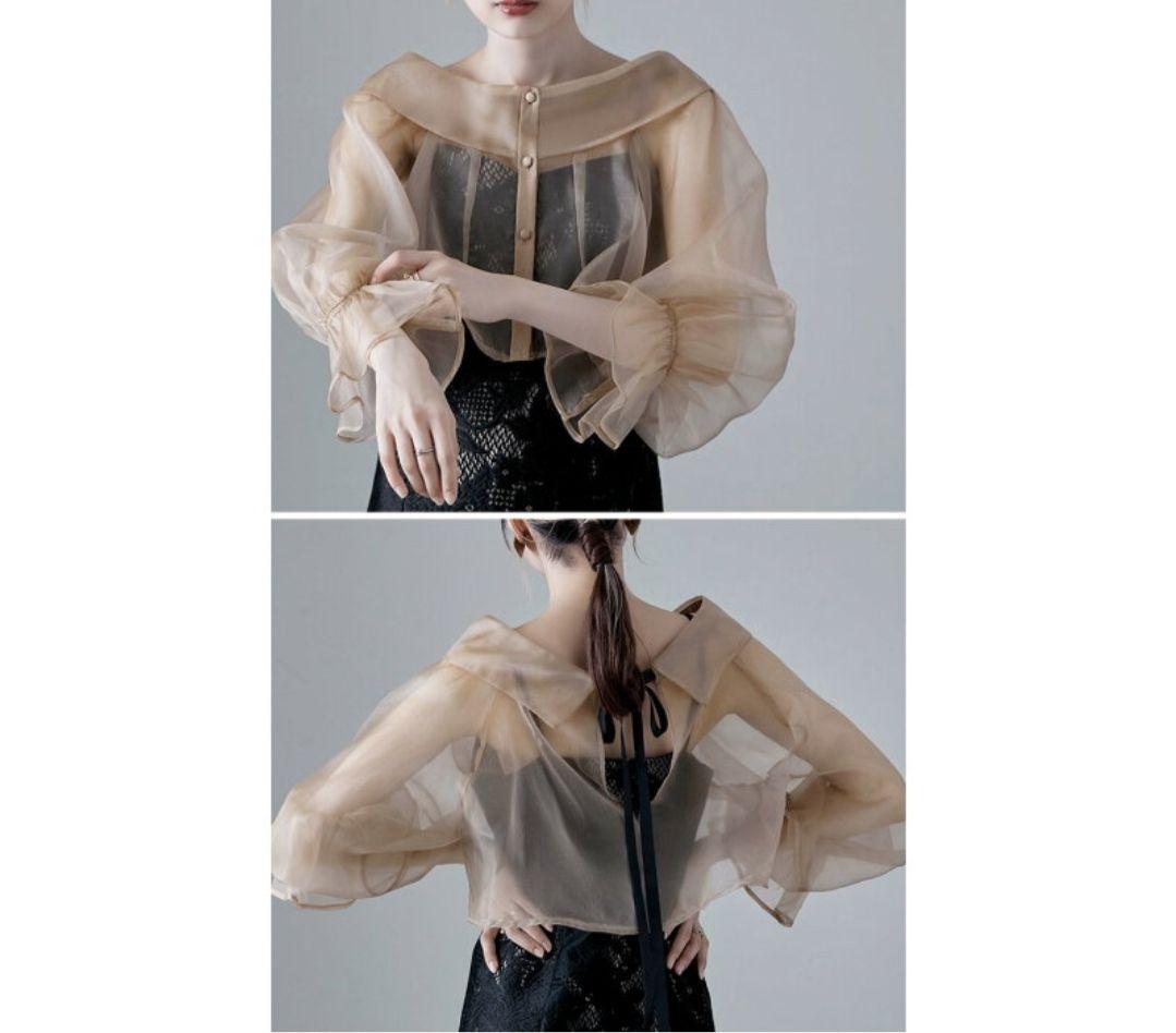 【極美品】エトル シアーブラウス＆マーメイドキャミソール セットドレス