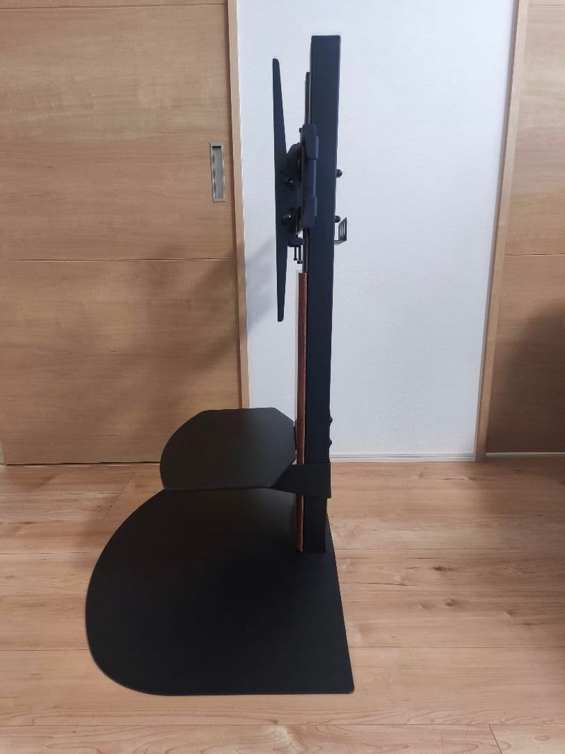 壁寄せテレビスタンド・WS-BL840-DB・朝日木材加工(中古品)