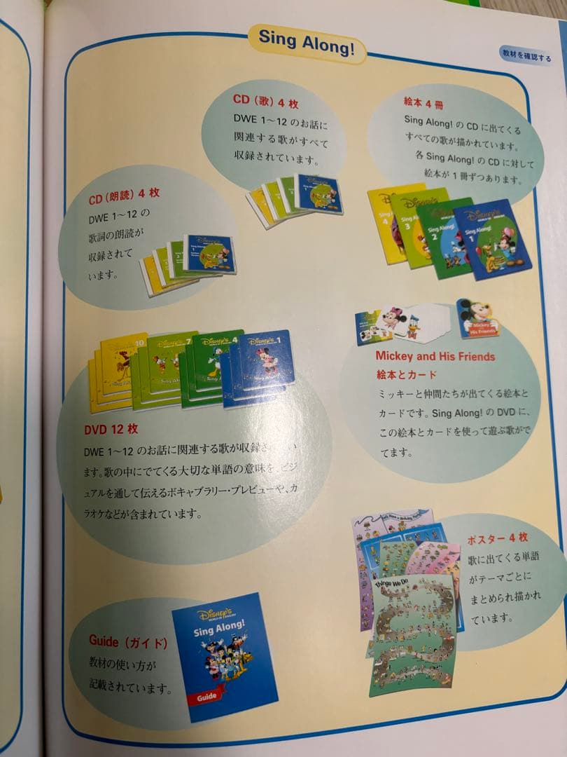 ディズニー英語システム　DVD CD シングアロングセット　正規購入　DWE