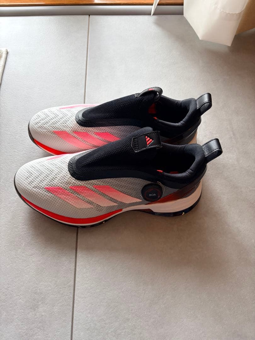 adidas BOA ゴルフシューズ ルシッドレッド/コアブラック