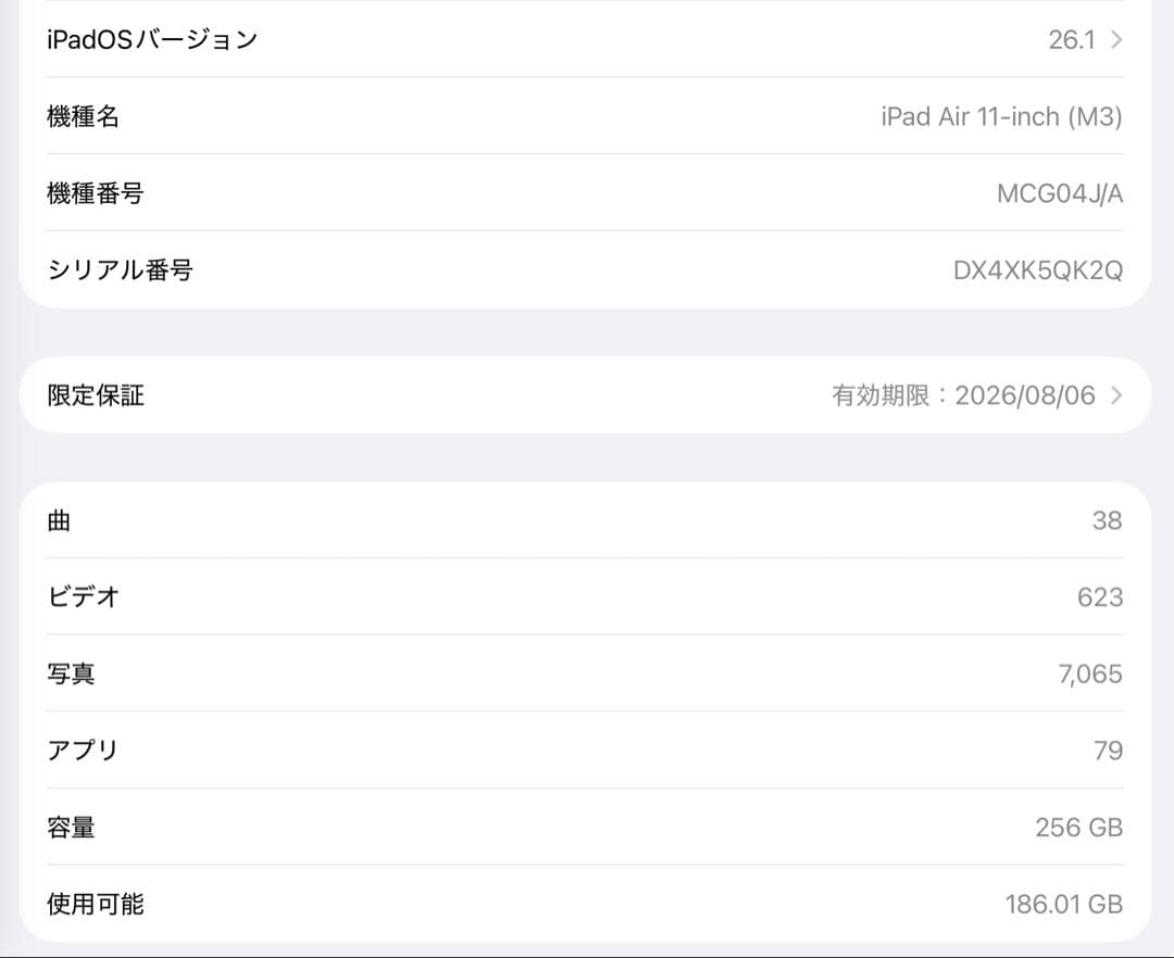 ポ*チ様 iPadAir M3 Cellular 256GB 7世代 SIMフリ