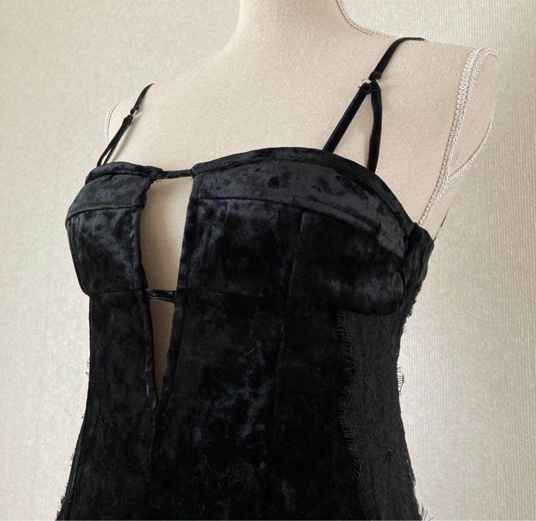 PRANKPROJECT サイドレースベロアサロペット