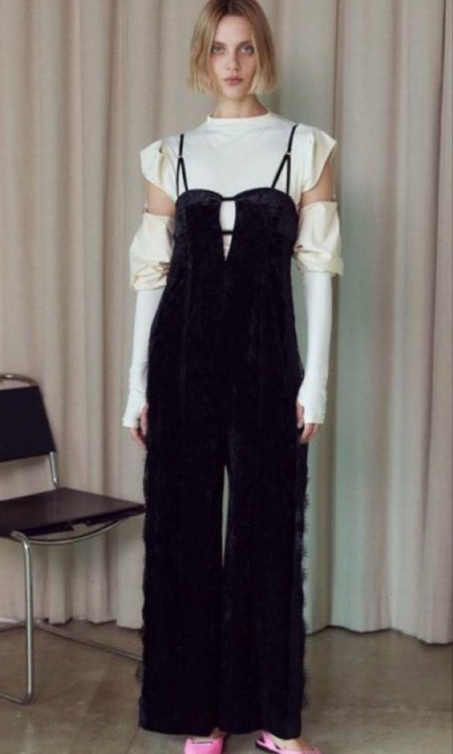 PRANKPROJECT サイドレースベロアサロペット