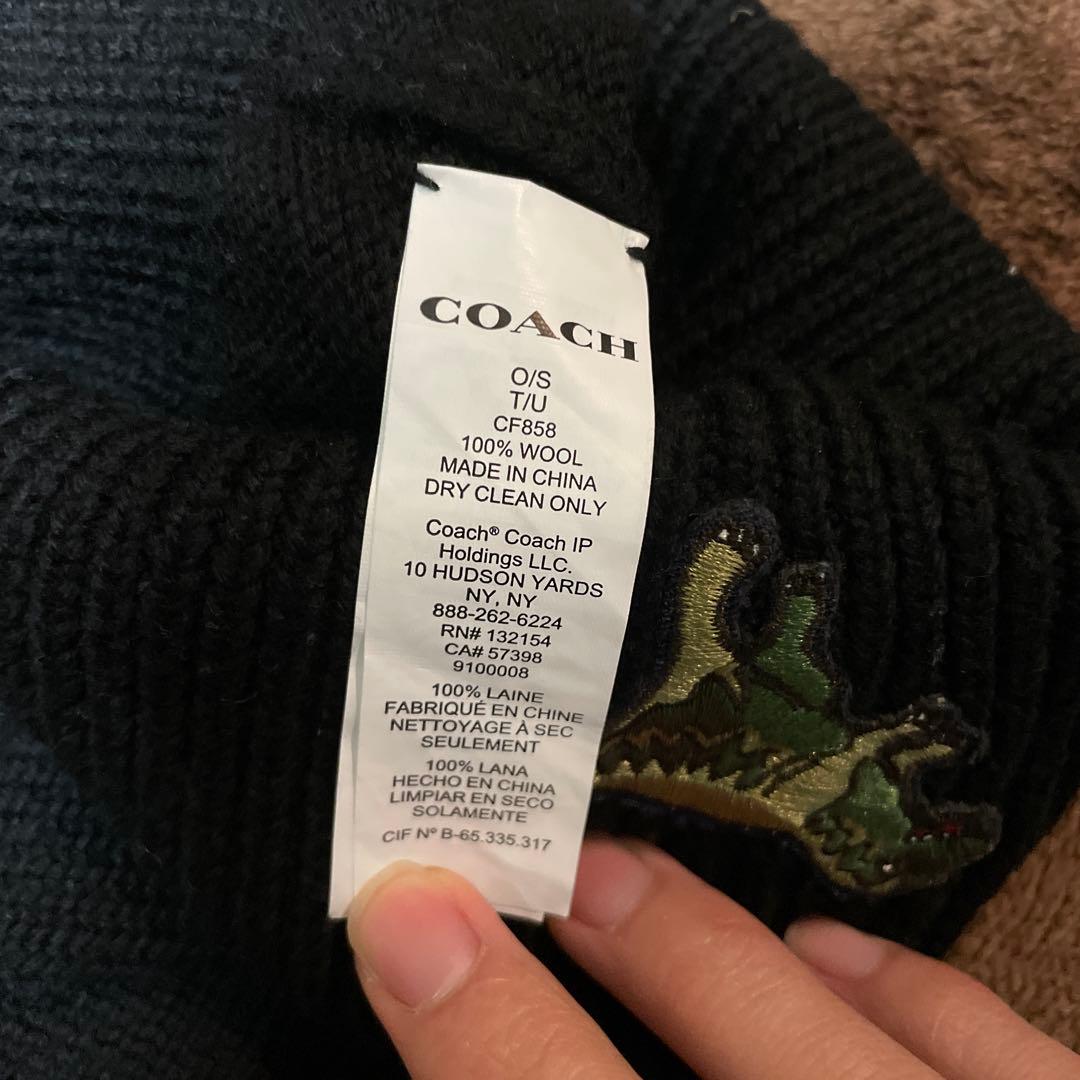 【希少】COACH(コーチ) レキシービーニー(ニット帽) ブラック