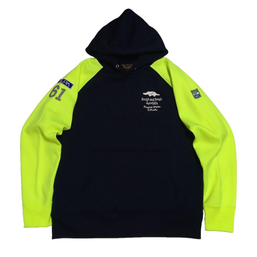 ラフアンドスウェル　両面プリントパーカー　ダンボールニット　サイズＬ