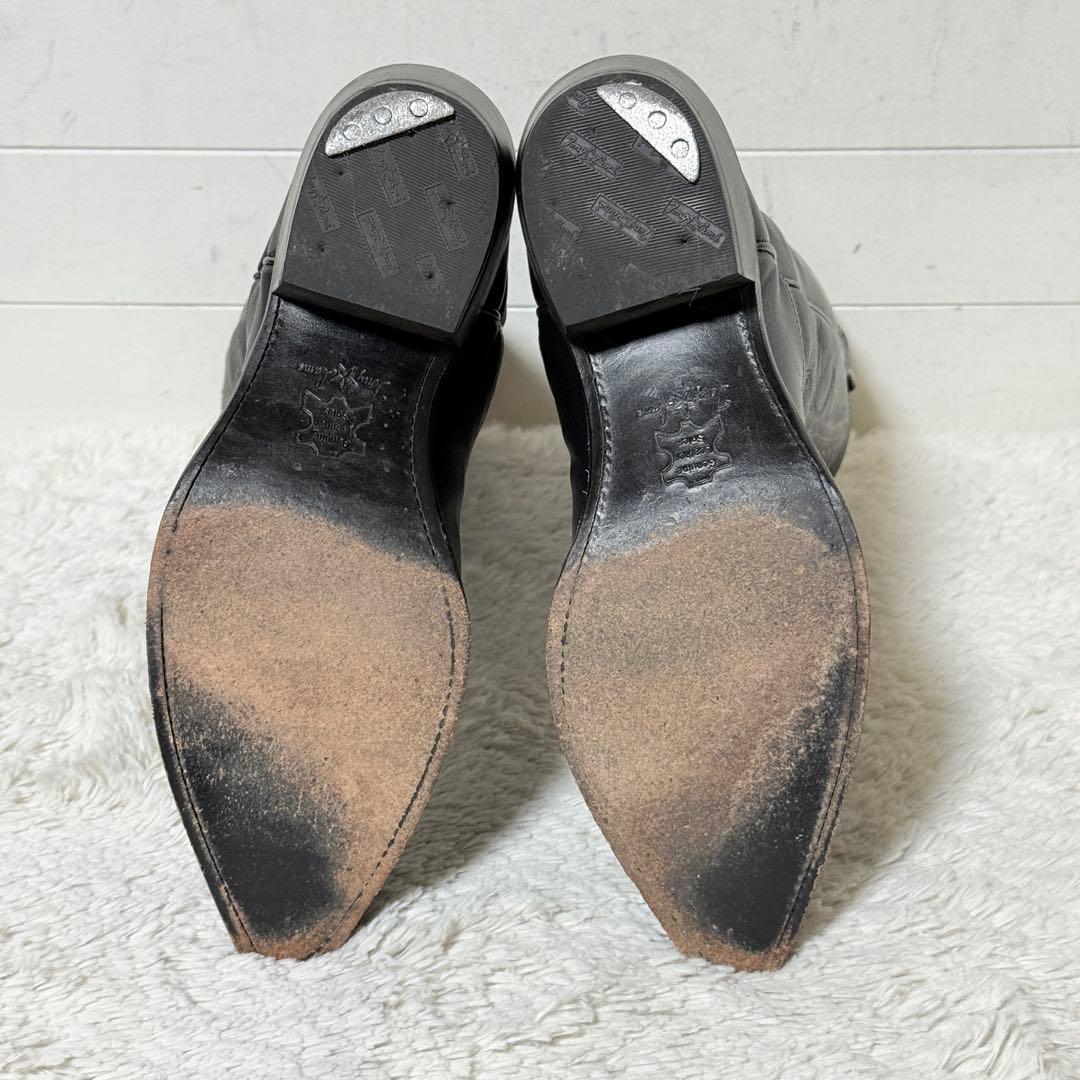 極美品✨トニーラマ　レザー　ブラックスタリオン　ウエスタンブーツ　9 1/2D