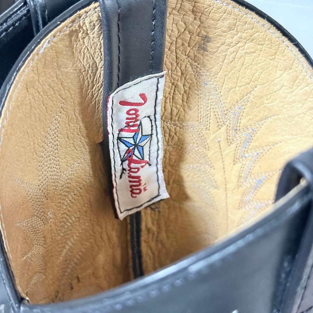 極美品✨トニーラマ　レザー　ブラックスタリオン　ウエスタンブーツ　9 1/2D