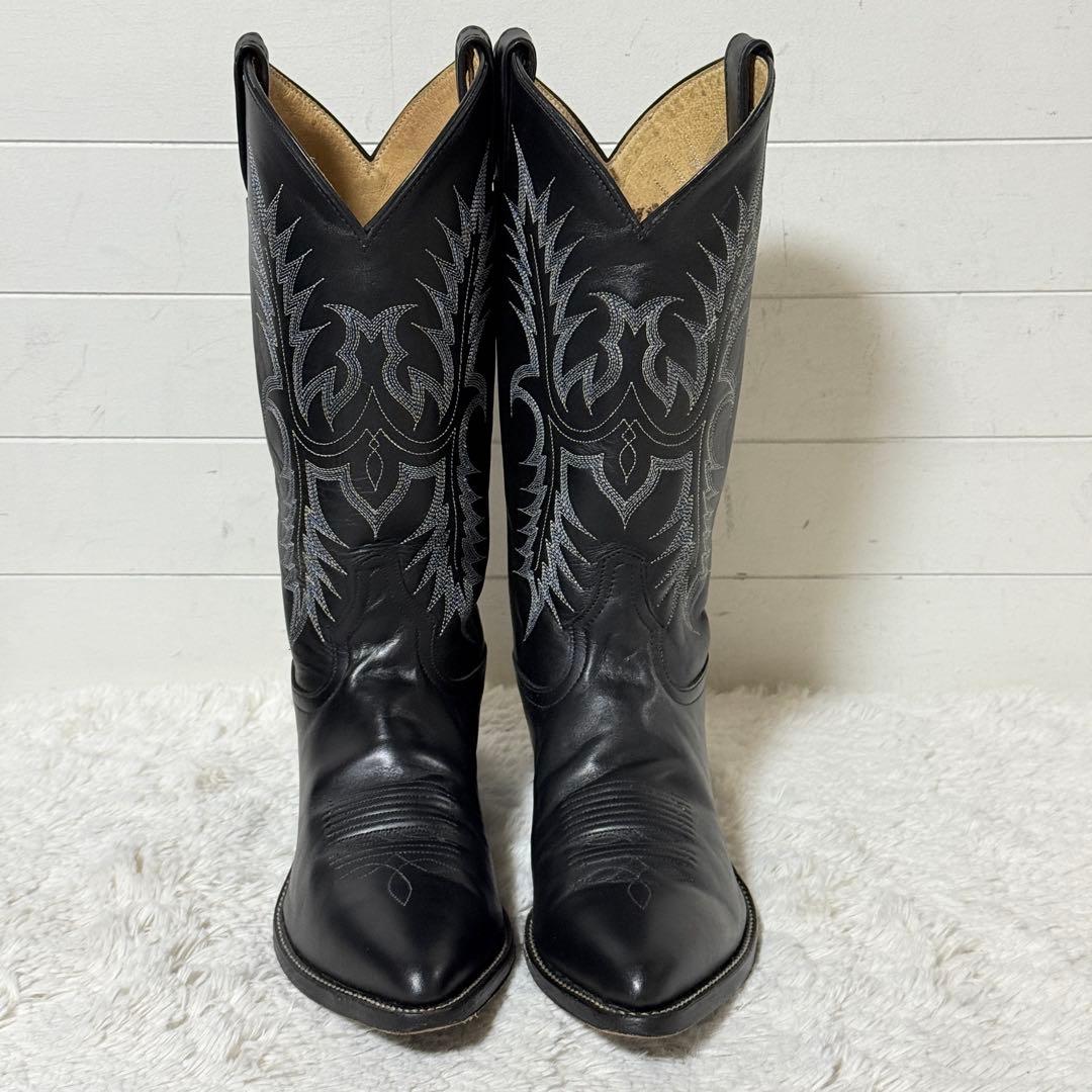 極美品✨トニーラマ　レザー　ブラックスタリオン　ウエスタンブーツ　9 1/2D
