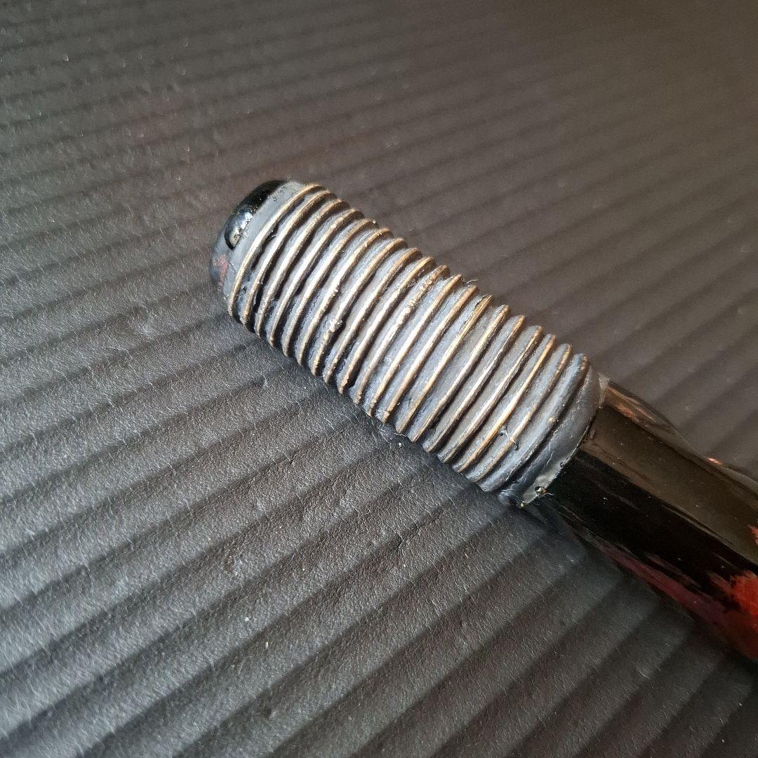 篠笛 古典調　五本調子　７穴 銀/黒/赤　天地籐巻き　鉄管仕様