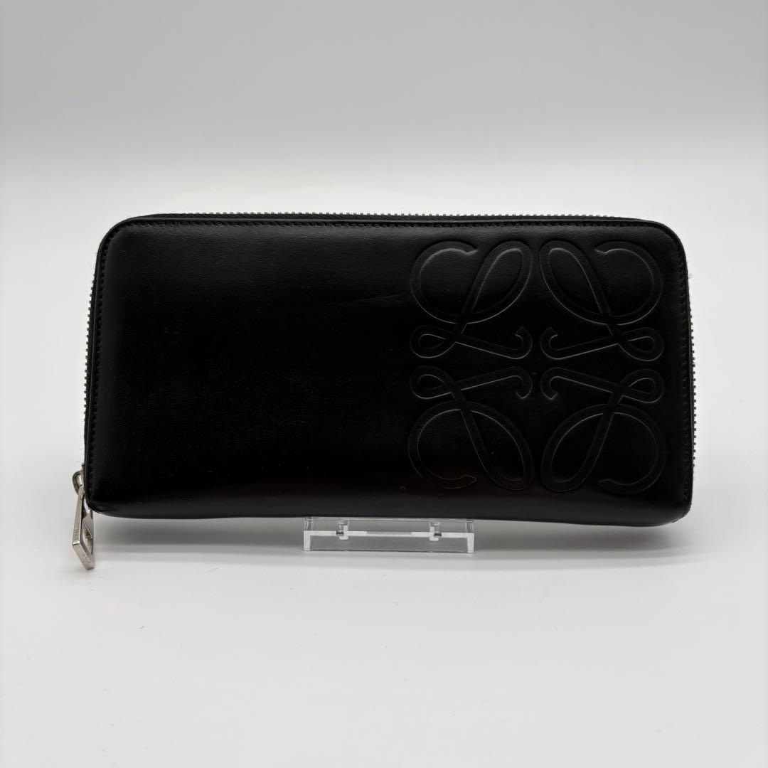 LOEWE アナグラム 長財布 レザー レディース メンズ ロゴ型押し